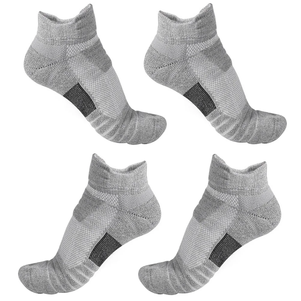 2 paires de chaussettes de course respirantes en coton, chaussettes de sport à haute élasticité, pratiques pour un usage quotidien, cyclisme, Jogging