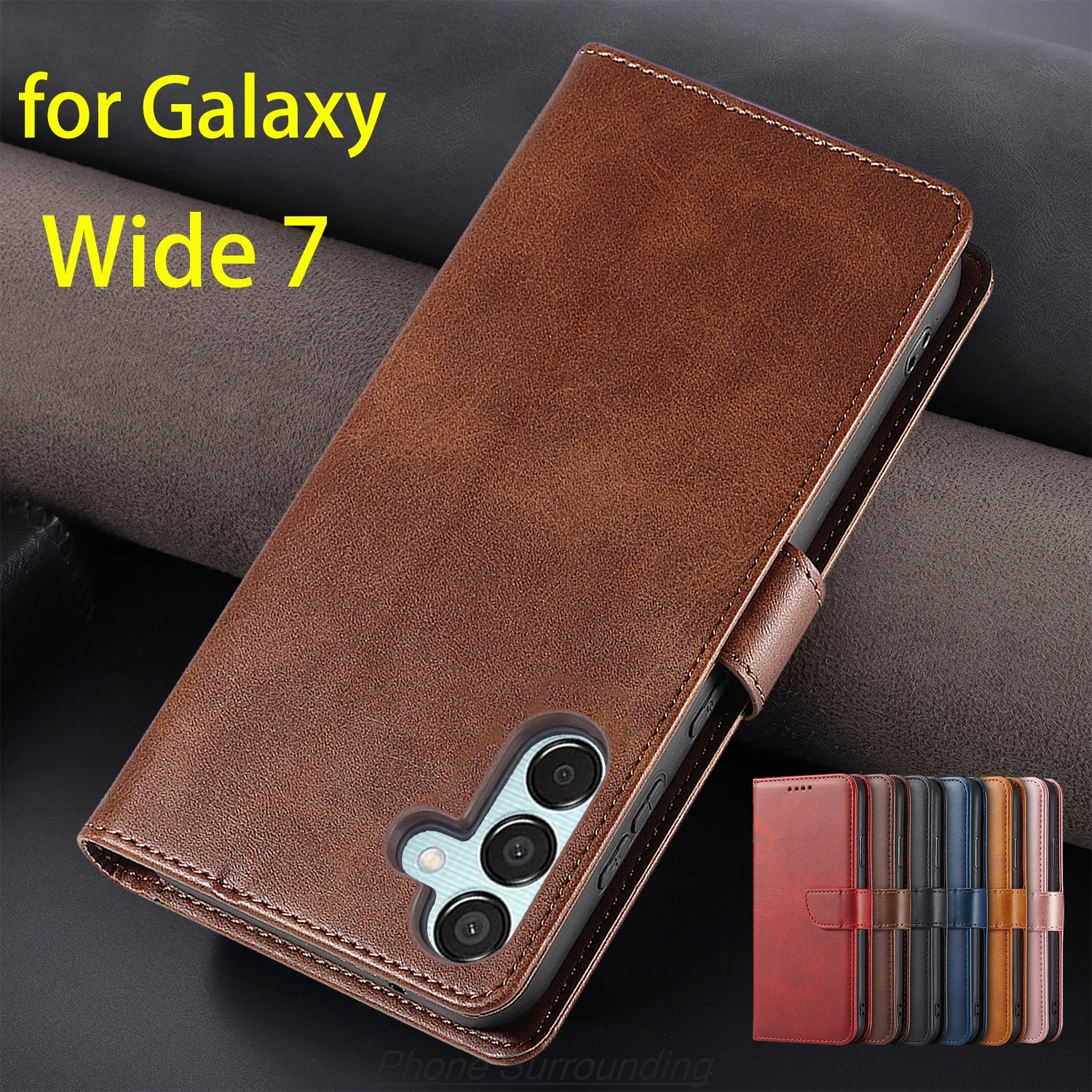 

Wallet Flip Cover Leather Case for Samsung Galaxy Wide 7 Wide7 Pu Leather Phone Bags protective Holster Capa Fundas Coque
