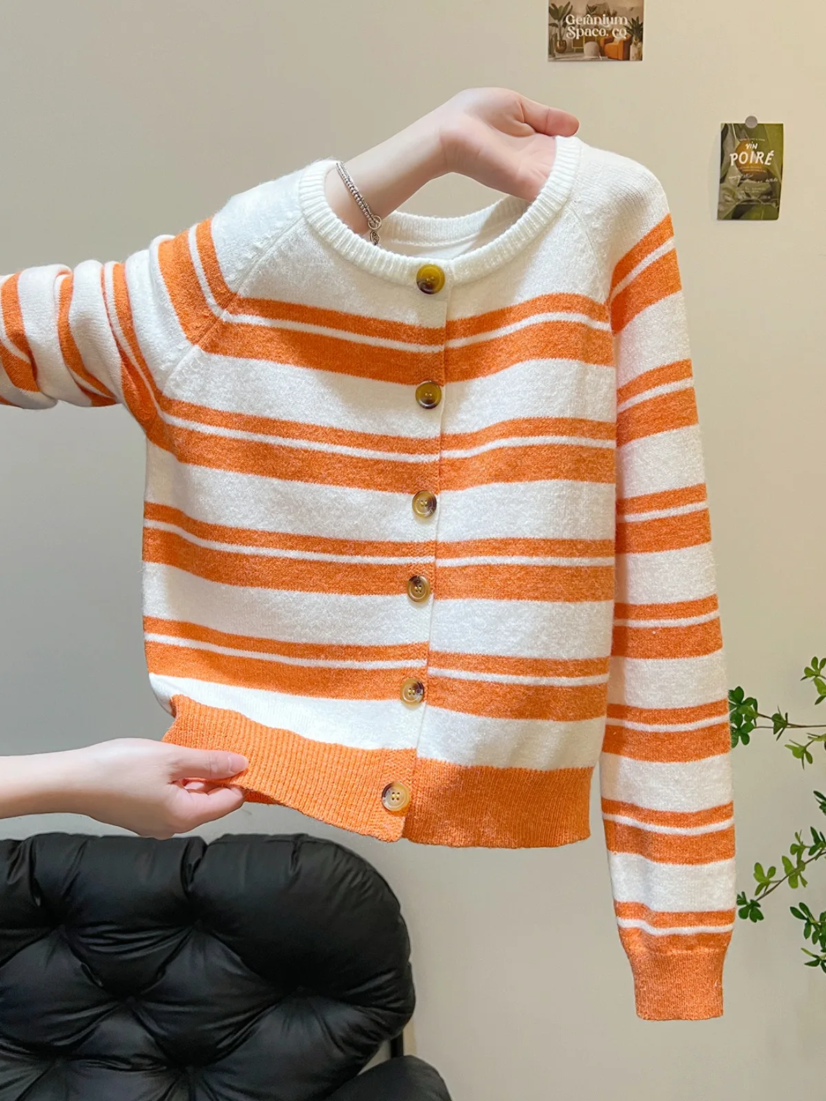 

Korean Sle Long Sve Knitted Open Cardigan Women's Autumn Winter New Outerwear Inner Match Sweater Self-Kee Model