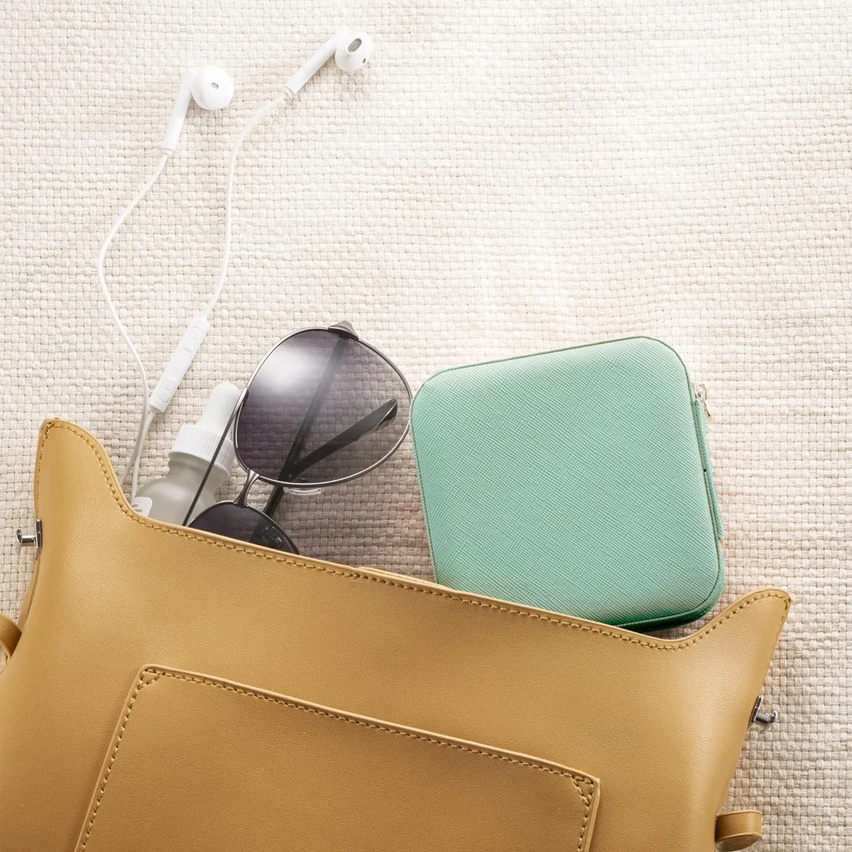 قطعة واحدة، صندوق تخزين مجوهرات محمول، صندوق مجوهرات صغير للمنزل والسفر، خاتم، حلق، قلادة، صندوق تخزين المجوهرات #3