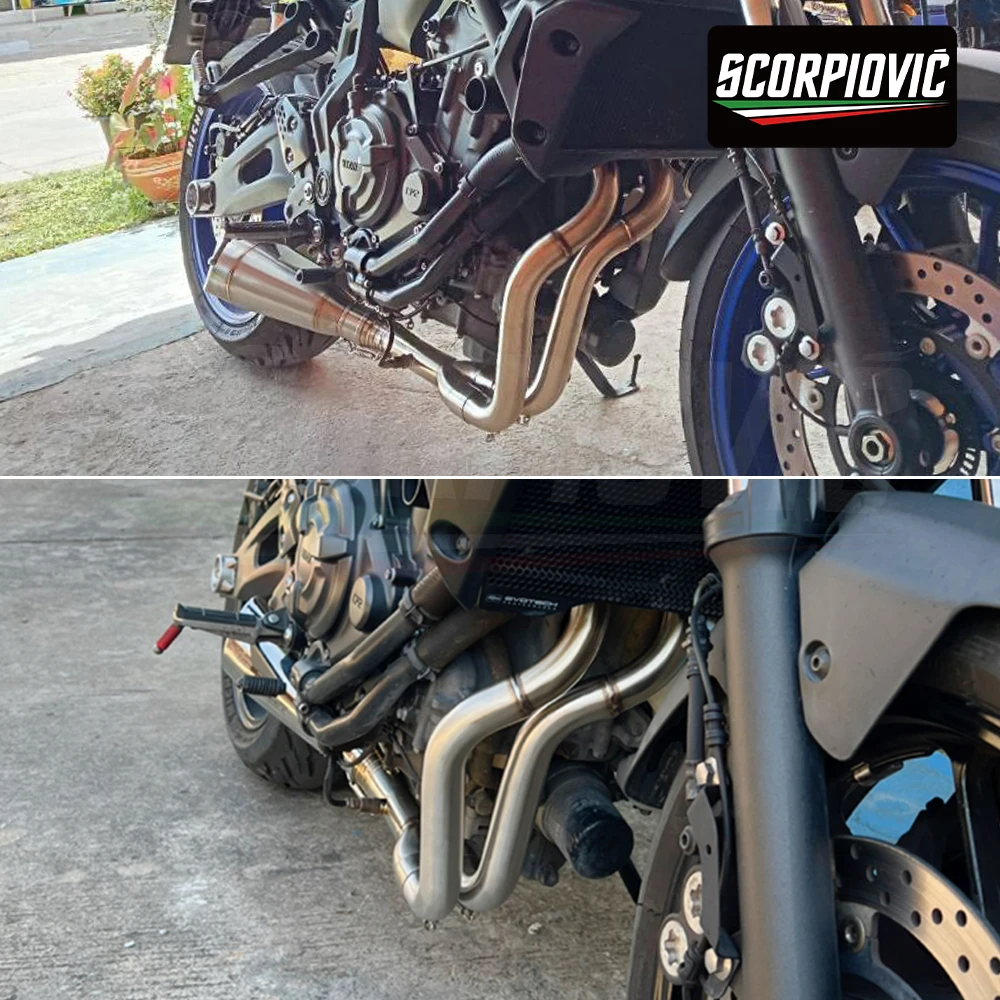 

Full Exhaust System Kit For YZF-MT-07 FZ-07 MT07 Tracer 7/700GT XSR700 2014-2024