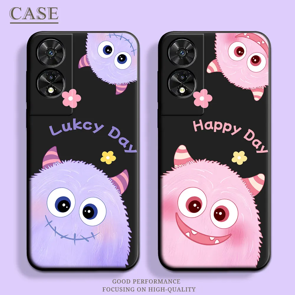 For TCL 505 (T509K)(T5094）Case Floral Soft Silicone Cute Cartoon TPU Phone Case For TCL 505 Couple Butterfly Back Cover Matte