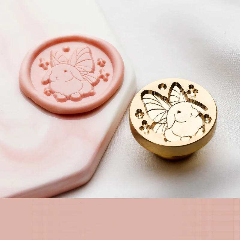 Cute Animals Series Wax Seal Mini 25mm Wax Stamp Head Lovely Bunny Cat Seal Head for Card Invitation Envelope Sealing DIY Decor