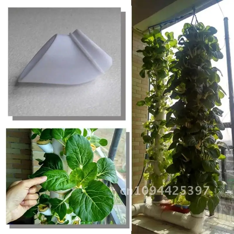 50pcs DIY Hydroponic Vertical Tower Plant Pots Hydroponic Colonization Cups Flower Container Plant Grow Pot Cup indoor gardening