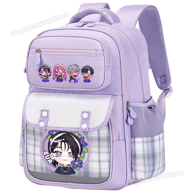Cartoon Alien Stage Print Backpack for Children Schoolbag Large Capacity Bookbag Anime Figure Aesthetic Mochila School Supplies view 4