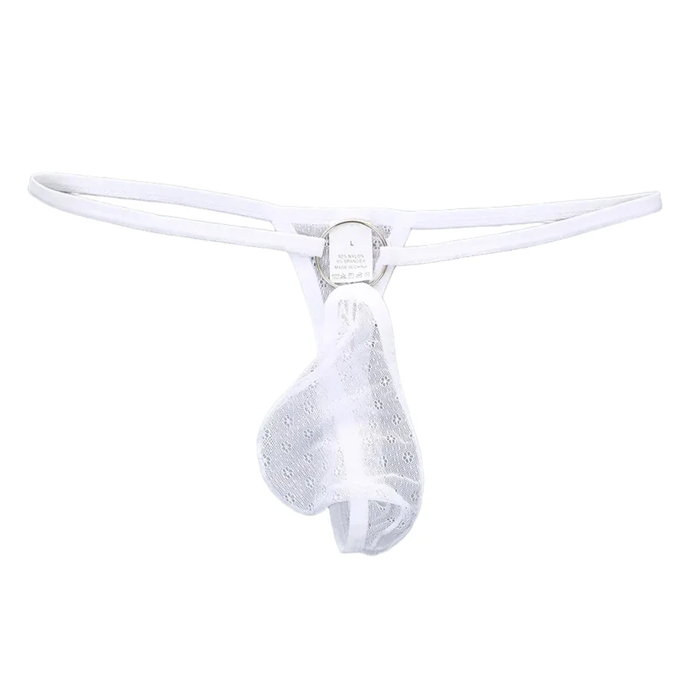 

Mens Thong Breathable Underwear Lace For Lingerie Gay Sissy Pouch T-back Soft Sleep Underpants G String Briefs Tanga Panties