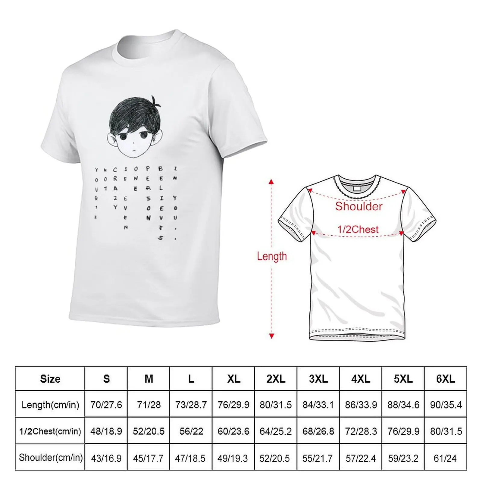 OMORI | You`re not crazy if even one person believes in you... T-Shirt t shirts for man pack cotton man t shirts for men T-Shirt
