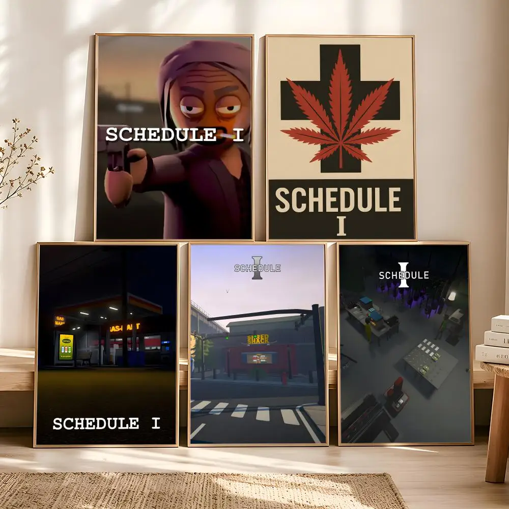 Affiche de jeu vidéo S-Schedule I, autocollants muraux modernes et élégants pour décoration de la maison, salon, dortoir, art mural