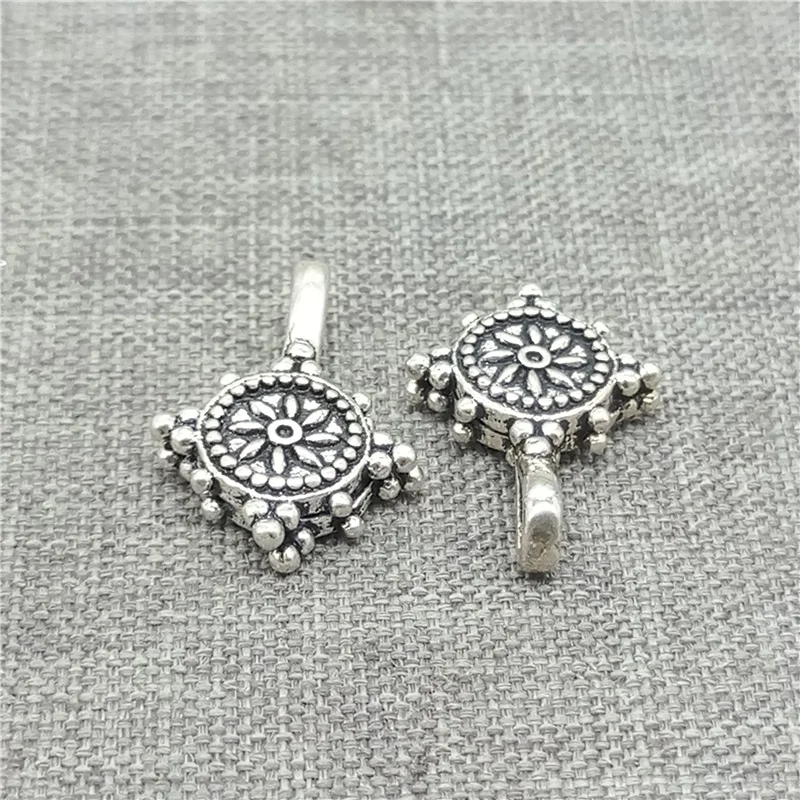 2 Pieces Mala Bum Counter Charms in 925 Sterling Silver for Prayer Bracelet Making 4
