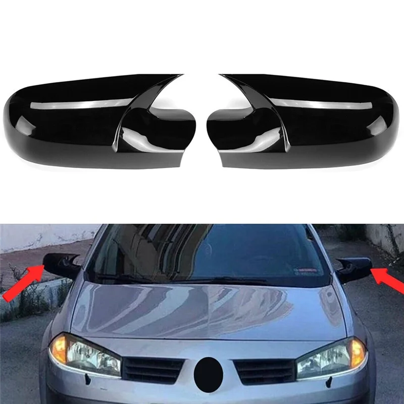 

High Quality Car Side Wing Rearview Mirror Cover Cap For Renault Megane 2 MK2 2002-2009 Bat Rear View Mirror Cover