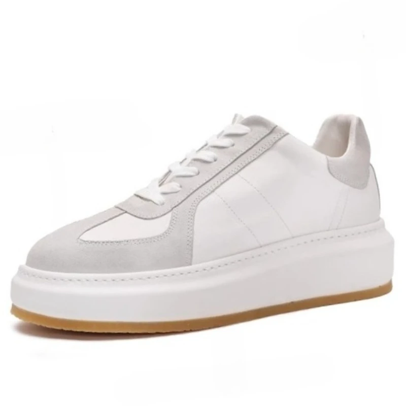 Hand-sewn Horseskin Board Shoes for Men's Horse Leather Casual Sports Shoes Comfortable outdoor Sneakers Height-increasing Shoes
