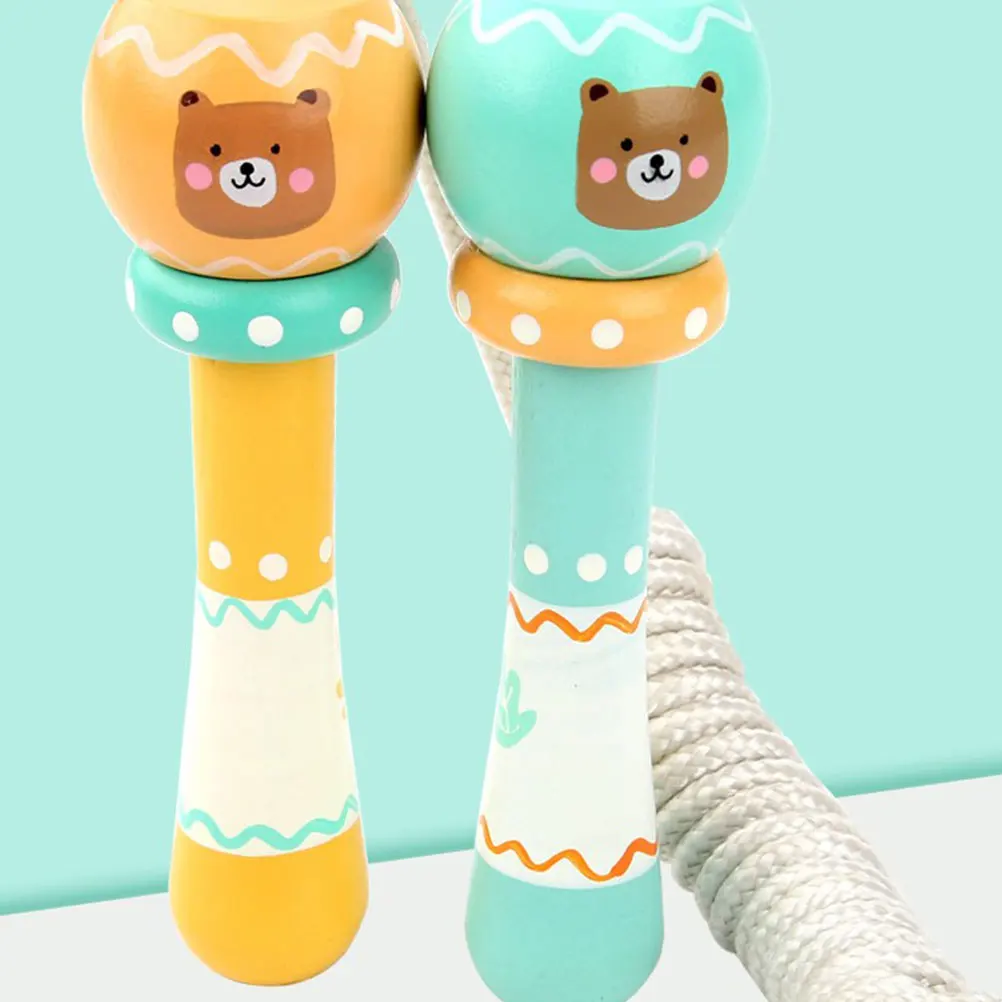 

Kids Bamboo Skipping Rope Durable Lightweight Ergonomic H Ropes Fitness Toy Baby Toys Toddlers