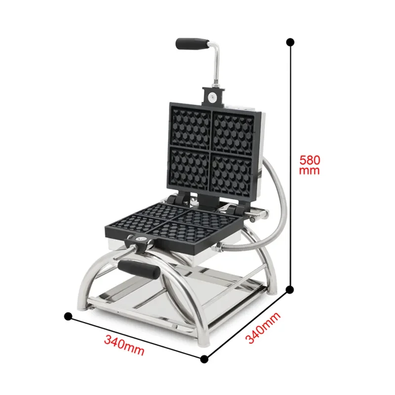 2019 Commercial New Design Rotary Most Popular Mini Honeycomb Bubble Waffle Maker with CE for Sale