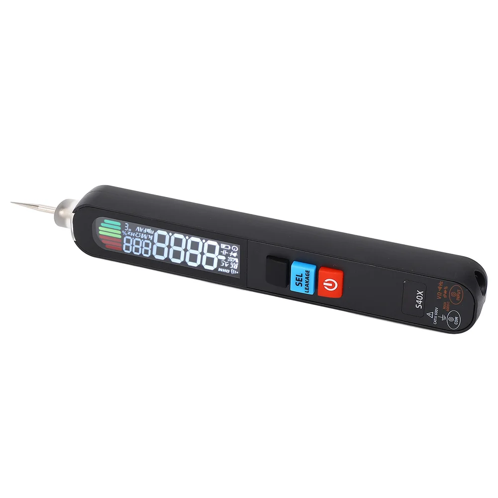 S40X Digital Test Pen Multimeter with 6000 Counts Backlit Display for Voltage Current Resistance Frequency Duty Cycle