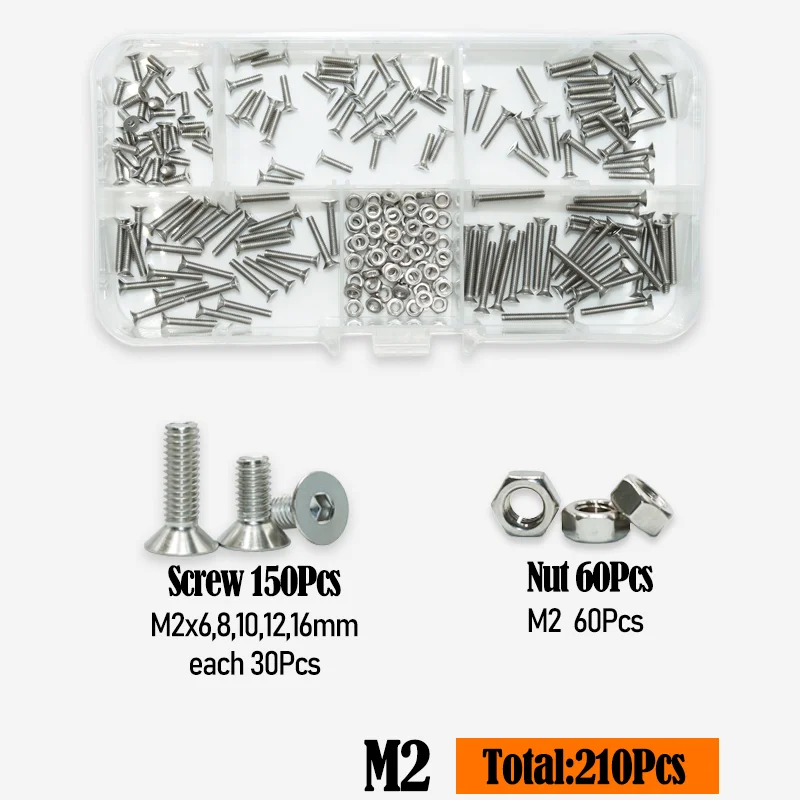 Innen sechs kant versenkte Flach kopfs ch raube Kit m2, 5 m3 m4 m5 m6 Sechs kant Innen sechs kant mutter 2,5 Edelstahl din7991 Maschinen schraube – Detail 11