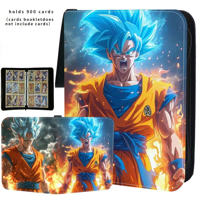 Anime Dragon Ball Son Goku Vegeta Frieza 400-900pcs Card Book Game Card Zipper Holder Binder VMAX Collection Kids Toys Gift