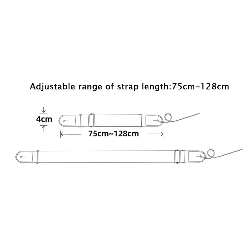 우쿨렐레 어깨 벨트, 미끄럼 방지 기타 스트랩, 길이 조절 가능, 음악 부품 액세서리, 락 스트랩, 우쿨렐레 교정기, 75cm-128cm