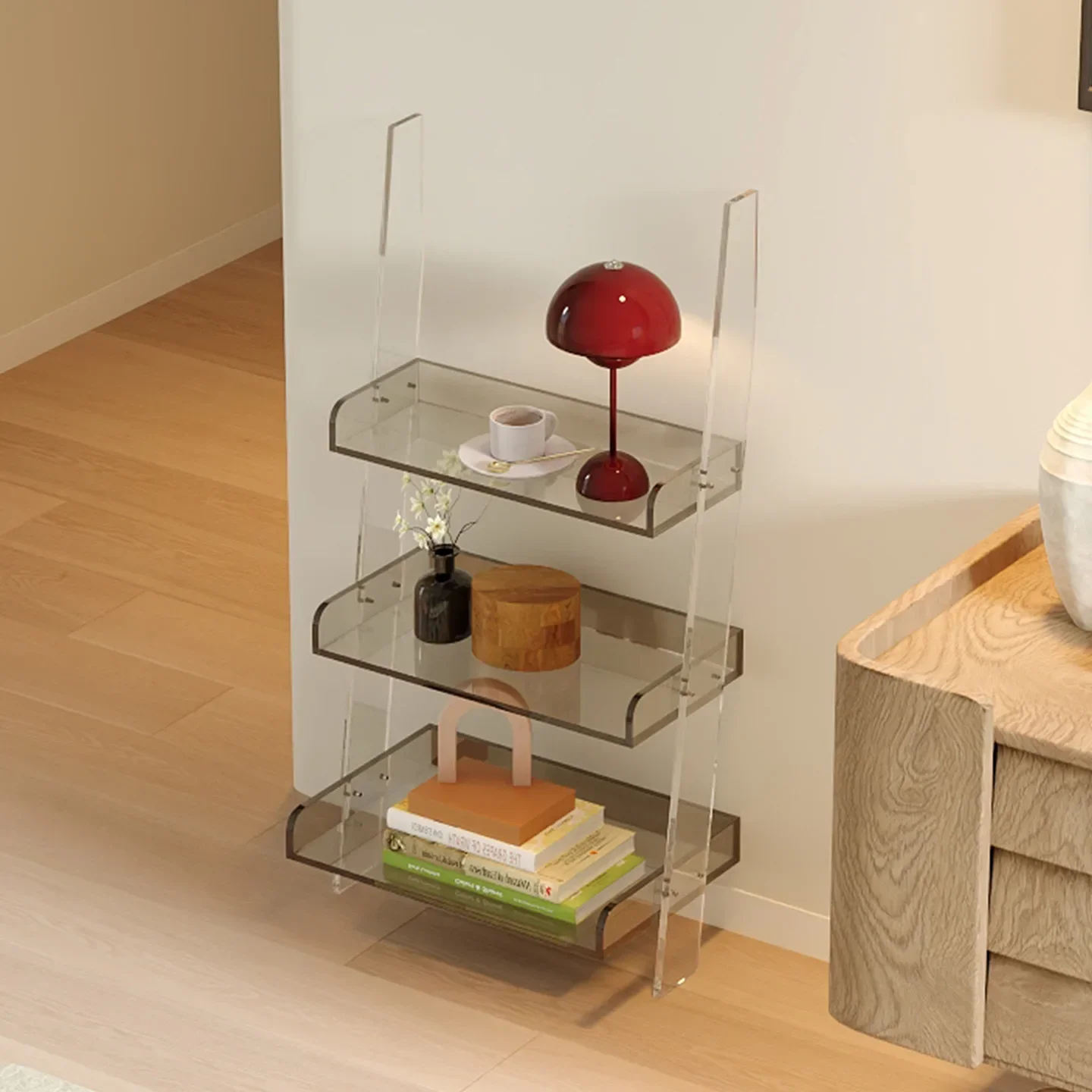HYS edge few household simple wind living room transparent corner few bedroom bedside locker