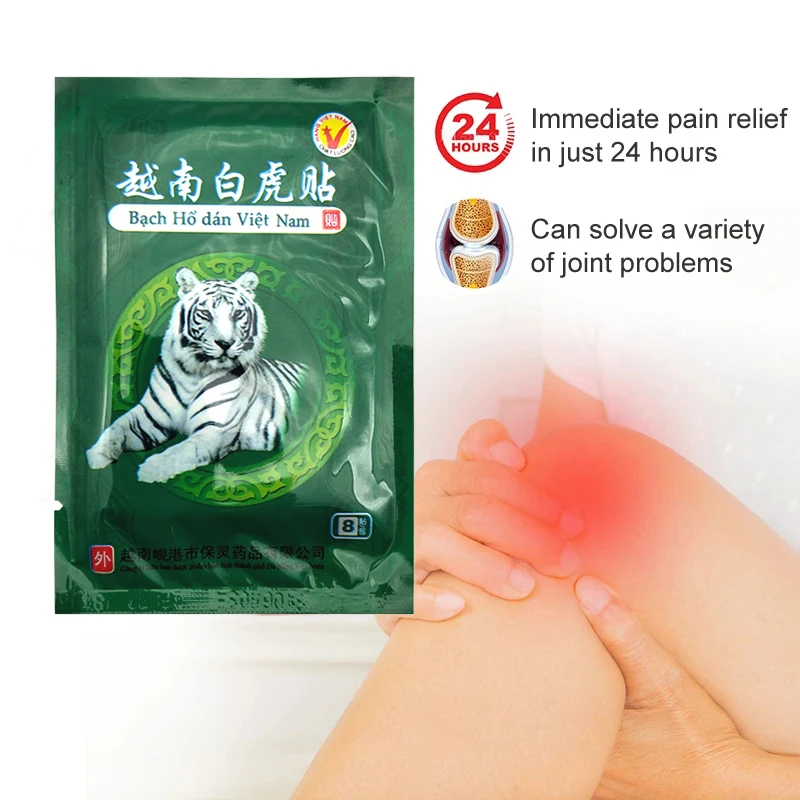 32pcs/4bags Vietnam White Tiger Paste Back Body Pain Relaxation Medical Plaster Joint Pain Patch Killer Body Back Relax Stickers