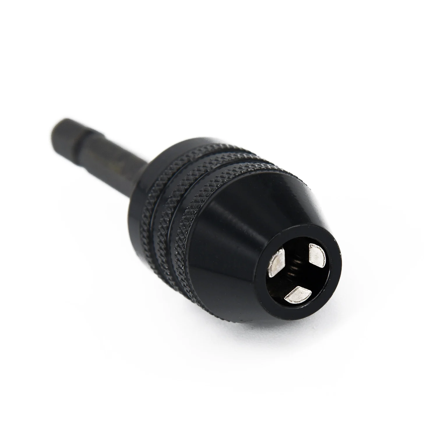 Adaptador bit conversor sem chave ferramenta sextavada mandril de broca de haste hexagonal 0.3-6.5mm 71x22mm liga de alumínio preto mini