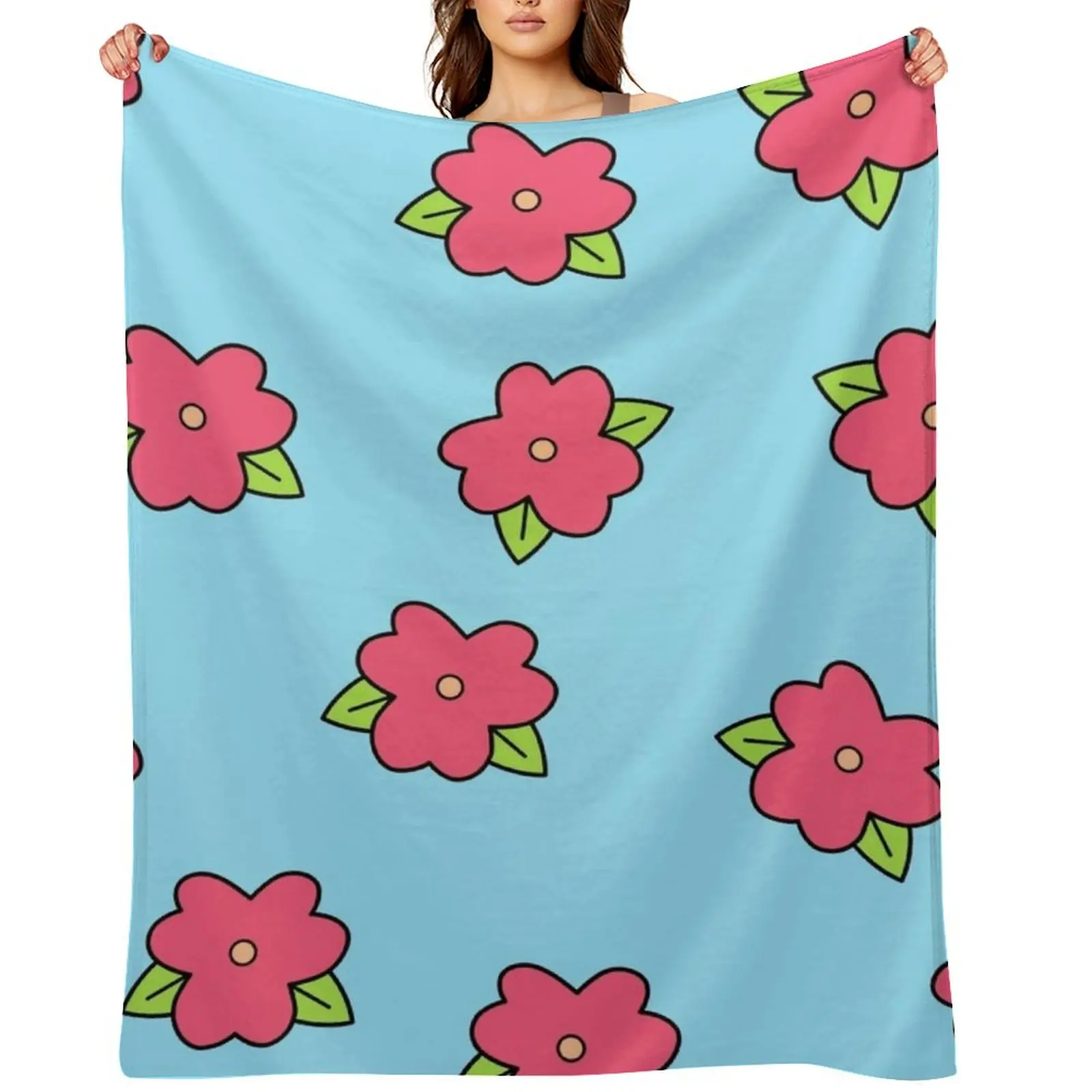 

Homer's Hawaiian Muumuu Throw Blanket Flannel Multi-Purpose Flannels Winter beds Blankets