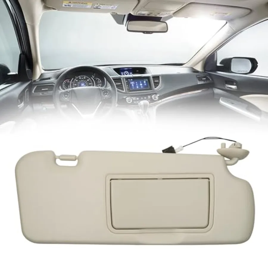 

Sun Visor Compatible with 2012-2016 Honda CR-V Right Passenger Side Sunshade with Light Makeup Mirror Replace# 83280-T0A-H11ZB