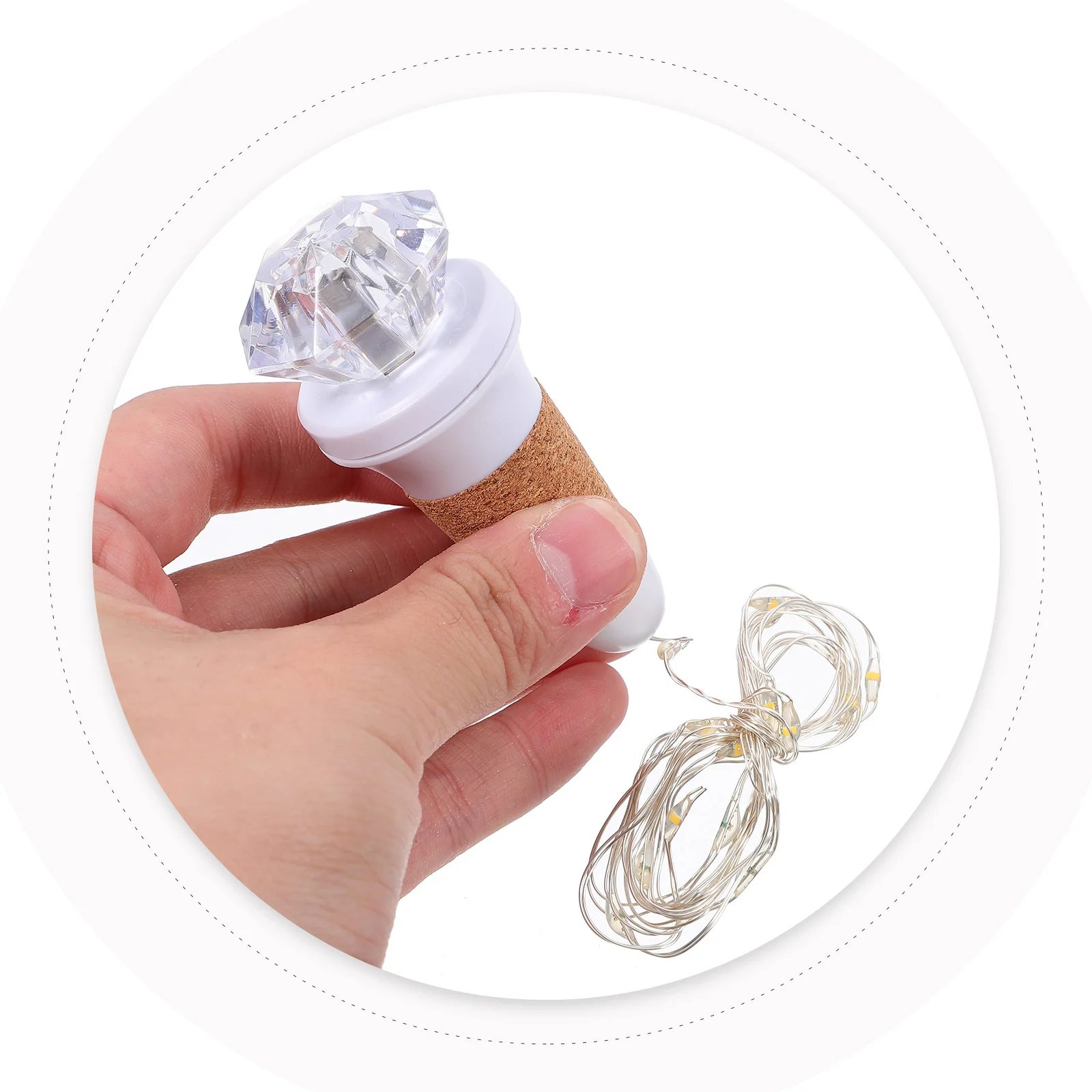 2개입 USB 충전 다이아몬드 램프 홀더 자동 색상 변경 LED 스트링 라이트 파티 용품 웨딩 나이트 램프 장식용