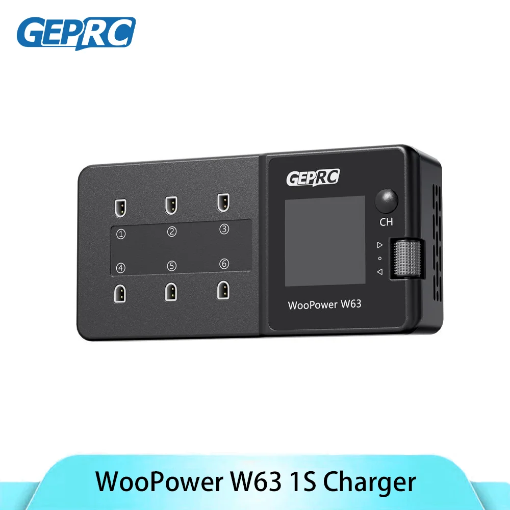 GEPRC WooPower W63 100w Smart Battery Charger Charged for LiPo LiHV LiFe Suit Short-circuit Protection RC FPV Quadcopter Drone