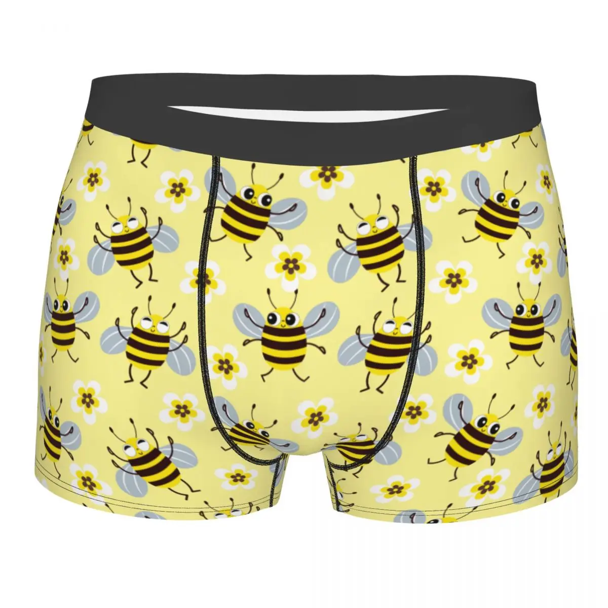 

Custom Funny Bees Flowers Boxer Shorts For Men Sexy 3D Print Underwear Panties Briefs Breathable Underpants
