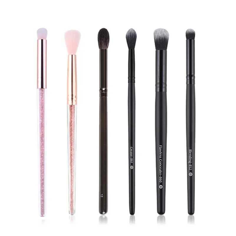 Pink Nylon Concealer Brushes Noseshadow Eyeshadow Blending Eyelash Eyebrow Makeup Brushes Portable Eye Makeup Tools maquillaje