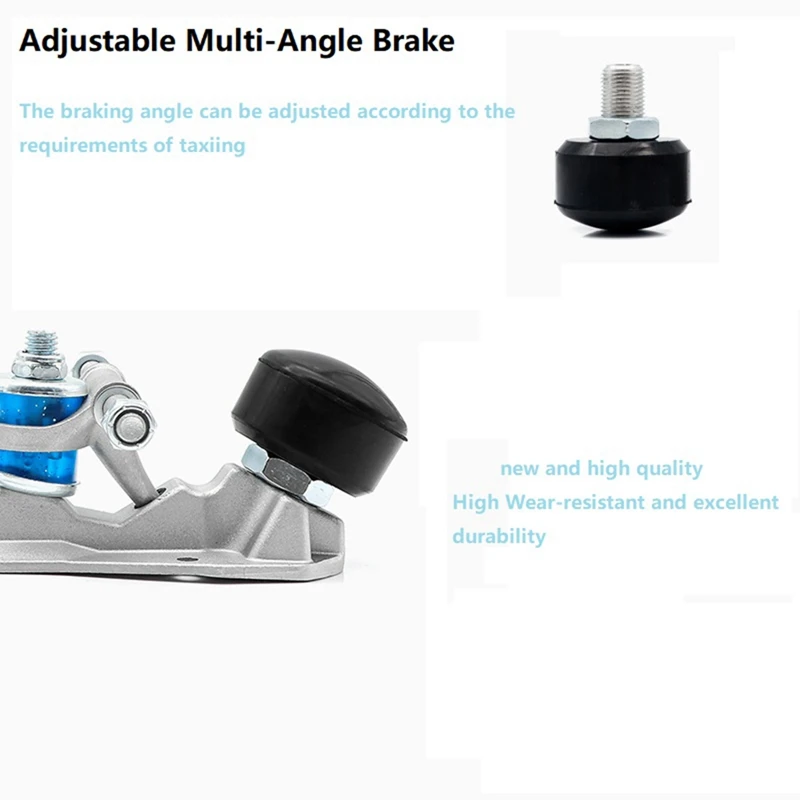 Roller Skate Base Four-Wheel Double Row Pulley Skate Bracket Accessories Brake Wheel Skate Base Bottom Plate