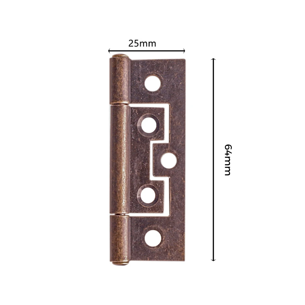 2pcs Hinge With Screws For Cabinets Doors Jewelry Boxes Dollhouse Home Furniture Hardware Accessories Easy To Install 64*25mm