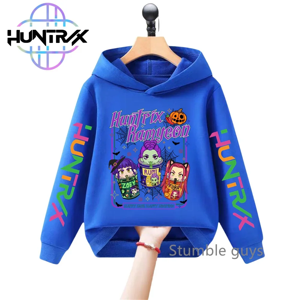 

Anime Cartoon Autumn Kids KPop Demon Hunters Hoodie Long Sleeve Sweatshirt Boys Clothes Girls Casual Halloween​