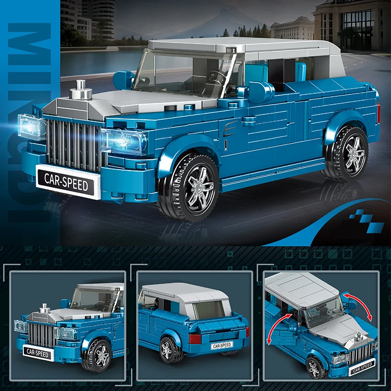 Offroad-SUV-Bausteinmodell, Abenteuerfahrzeug DIY-Montage-Bausteine Spielzeug, Sportwagen, Oldtimer-Limousine, Auto-Spielzeug ﻿ – Detail 11