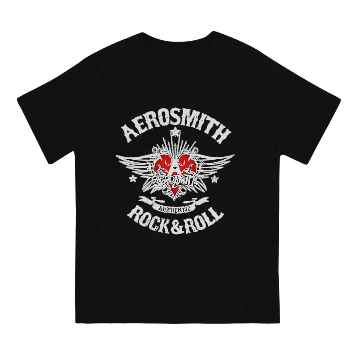 Music Band Indie Poster Men T Shirts Aerosmith Vintage Tee Shirt Short Sleeve Round Collar T-Shirts Pure Cotton New Arrival Tops