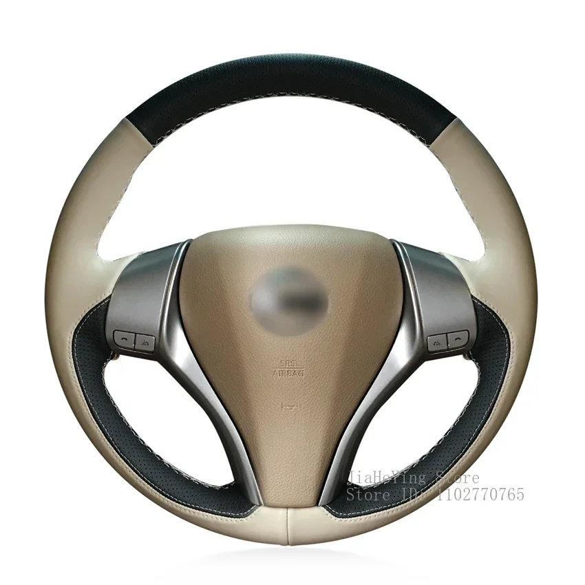 

DIY Hand-Stitched Non-slip Artificial Leather Steering Wheel Cover for Nissan Teana Altima X-Trail Qashqai Interior Accessories