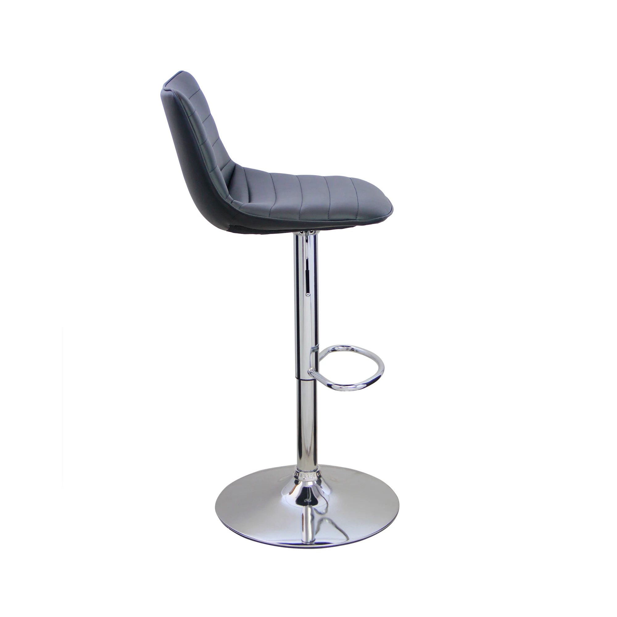 

Swivel Adjustable Height PU Barstool with Backs Pub Chair Metal Counter Bar Stool Chair