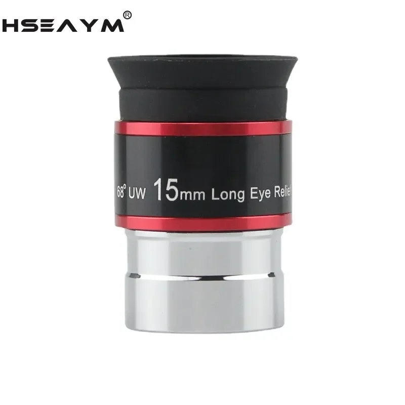 HSEAYM Astronomical Telescope Accessories 1.25 Inches 31.7mm 68 Degrees Focal Length 15mm Wide-angle Eyepiece Optical Glass