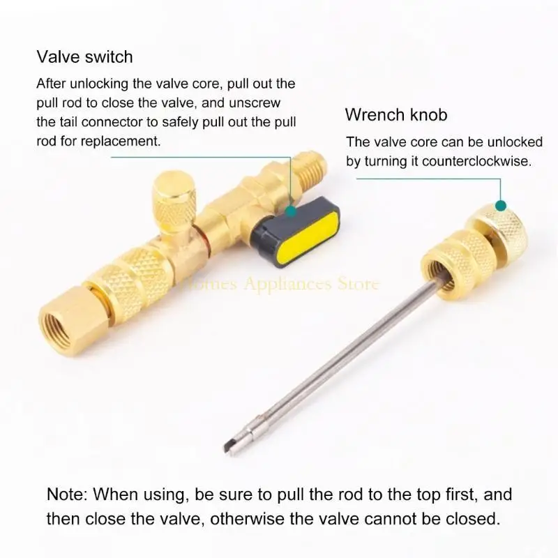 D0AB Valves Remover النحاس النحاسي لإصلاح أنظمة التبريد المنزلية #3