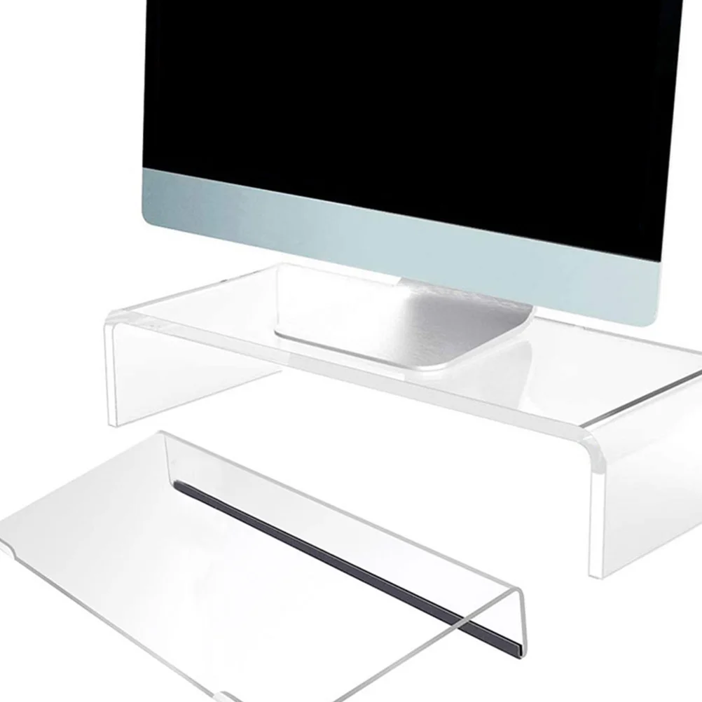 

2 Pcs Ergonomic Keyboard and Mouse Tray Keyboards Acrylic Stand Riser Holder Computer