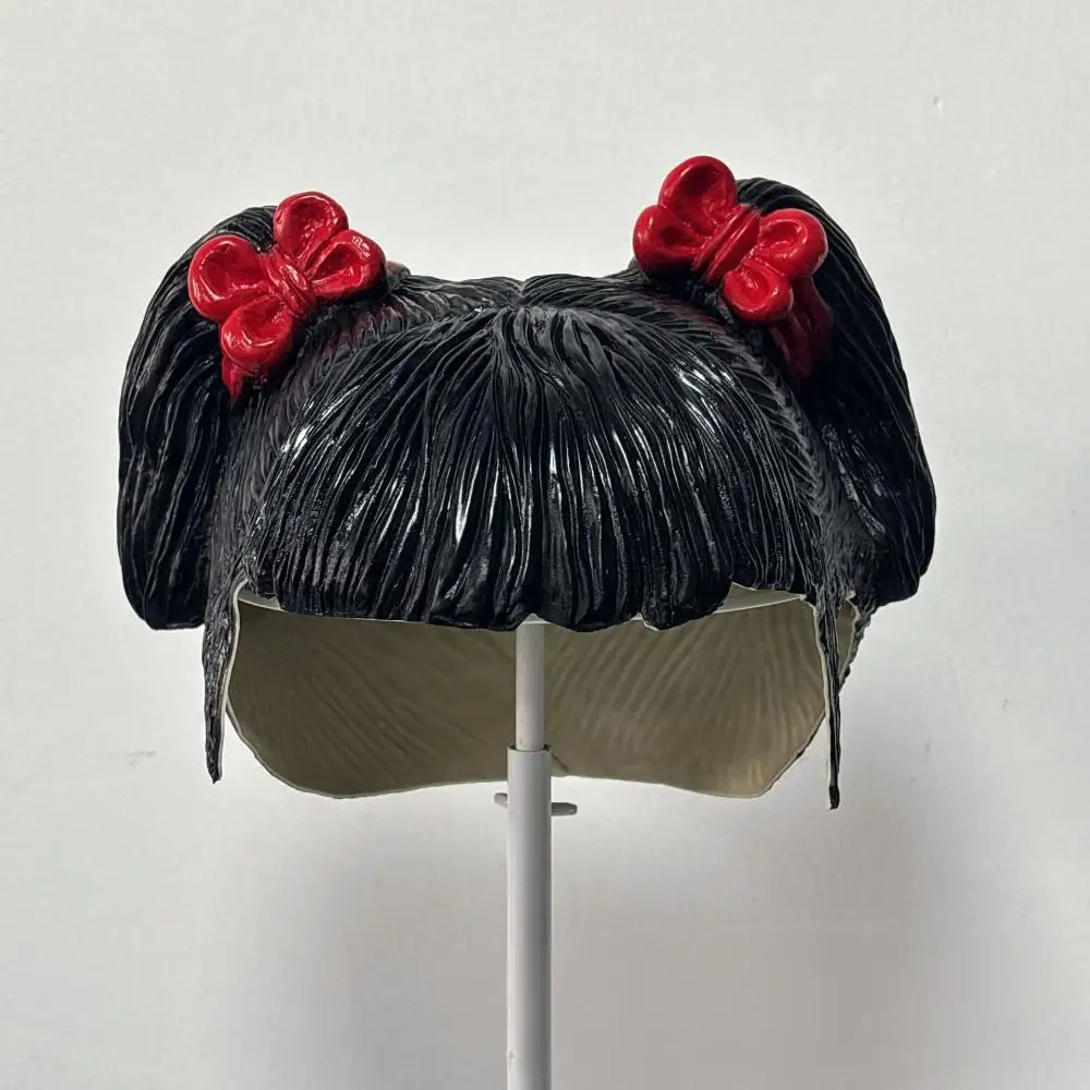 여성 남성 할로윈 파티 더블 테일 마스크 귀여운 밥 헤어 학생 소녀 가발 코스프레 의상 메이크업 댄스 파티 액세서리