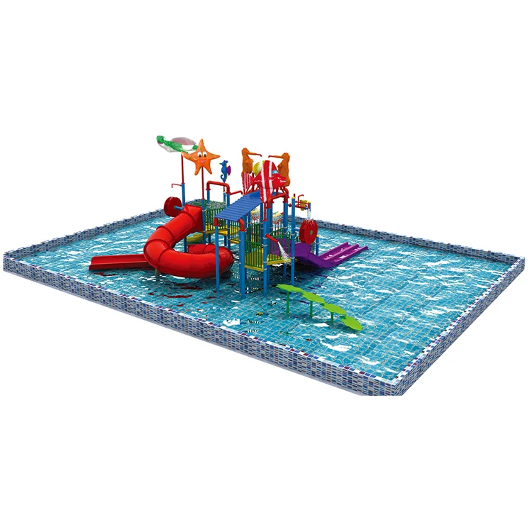 Outdoor Playground kids sports and entertainment slip slide Fiberglass tube Water park equipment