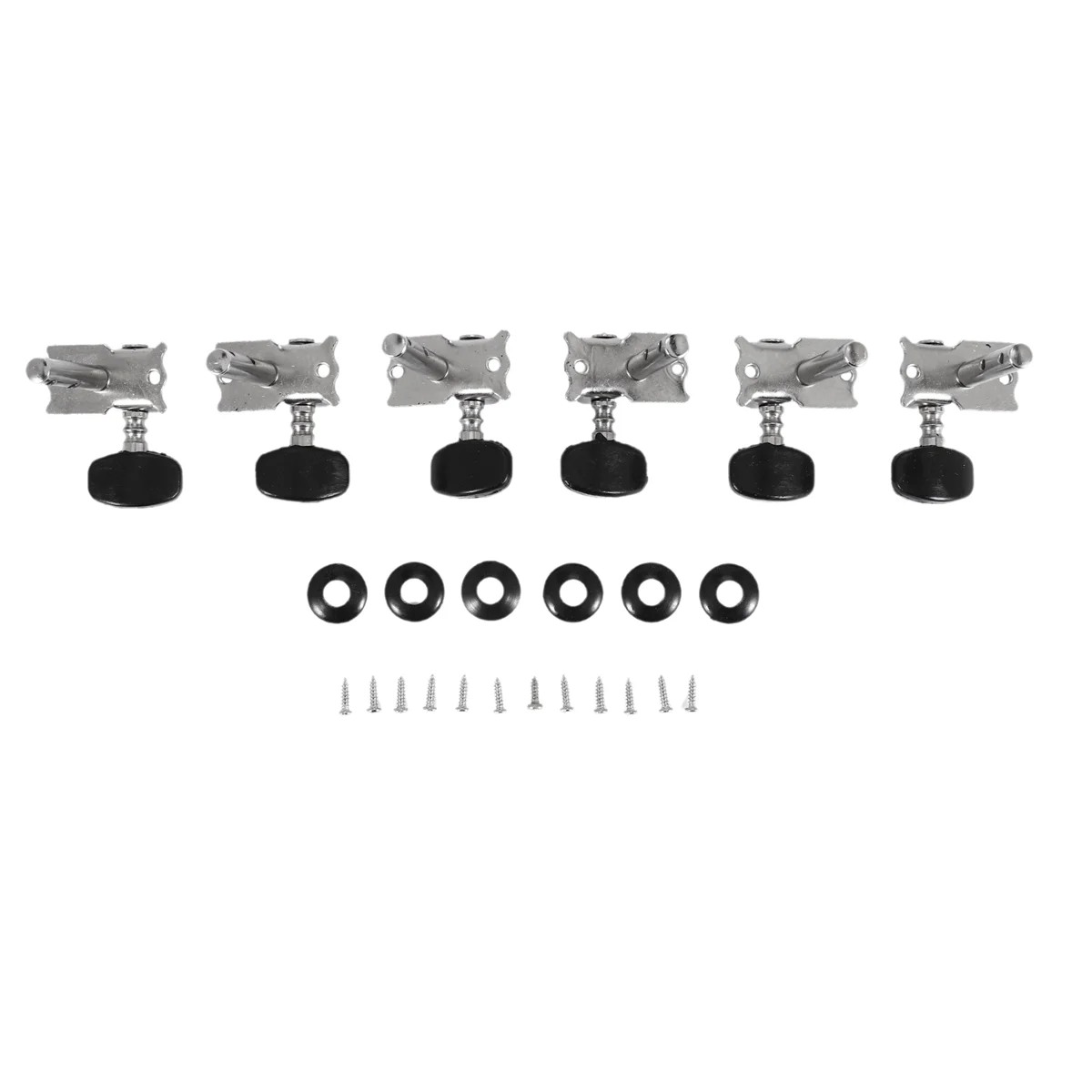 6 ชิ้น 3R3L กีตาร์จูนหมุดเปิดหัวเครื่องอะคูสติกกีต้าร์พื้นบ้านจูนจูนเนอร์ชิ้นส่วนจูนเนอร์