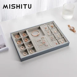 MISHITU Hot Sales Fashion Portable Microfiber Jewelry Ring Jewelry Display Organizer Box Tray Holder Earring Jewelry Storage Box