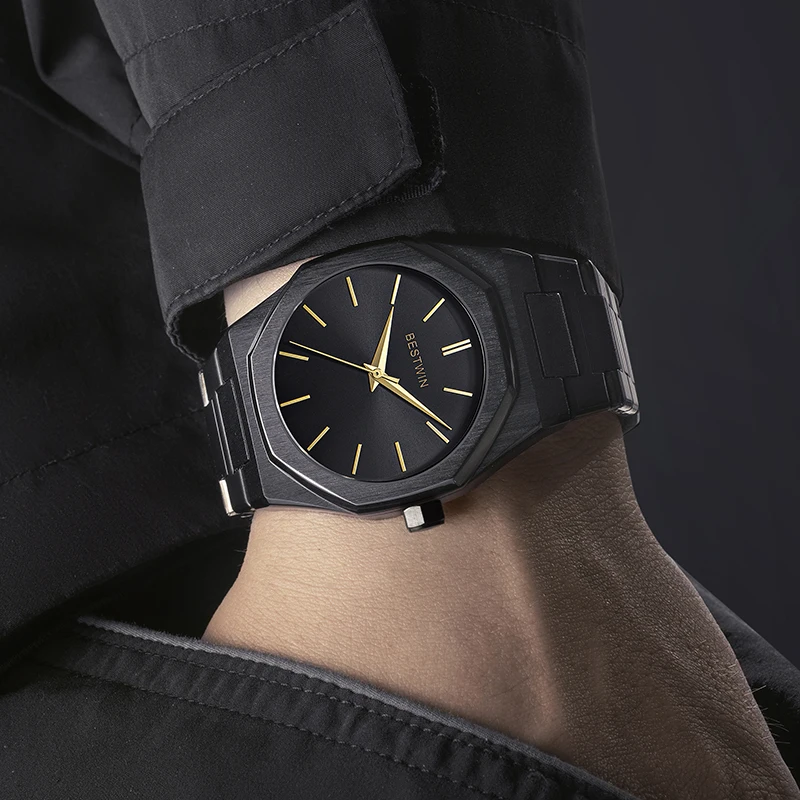 Reloj de cuarzo con cronógrafo para hombre, calendario de marca de lujo plateado de acero inoxidable, relojes deportivos resistentes al agua, reloj Masculino