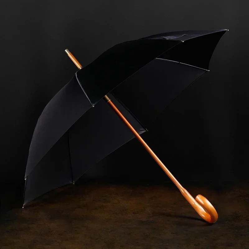 

Men's Black Umbrela Corporation Novelties Windproof Reinforced Long Umbrella Designer Wind Resistant Paraguas Hombre