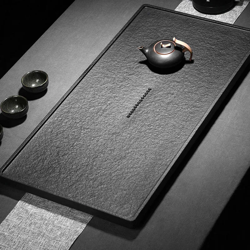Ceremony Drainage Tea Tray Decorative Serving Ceramic Marble Accessories Tea Tray Hospitality Japanese Bandejas Home Products