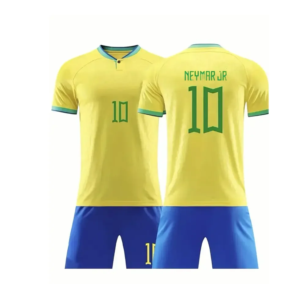 children's  sport set boy girl Neymar JR   Fans shirt Training wear men and kids games  soccer kits Leisure Uniforms