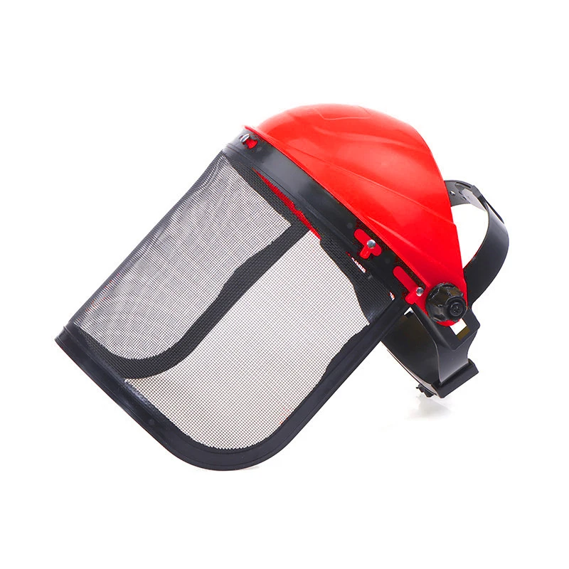 Garden Grass Trimmer Safety Helmet Hat With Full Face Mesh Protective Mask For Logging Brush Cutter Forestry Protection