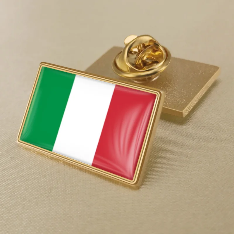 Broche de bandera de Italia, Pin esmaltado, bandera nacional, solapa, mochila, bolso, insignia, decoración de joyería